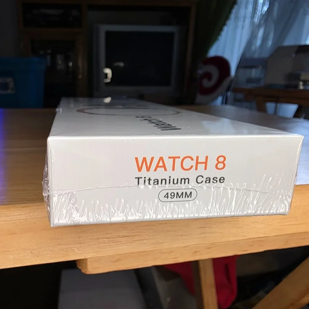 WATCH 8 49MM TITANIUM W/BAND ONE SIZE UNBRANDED NEW SEALED BOX